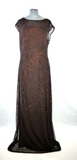 Tadashi Shoji Dress Gown Beads Embellished Maxi Evening Occasion Dress UK 12