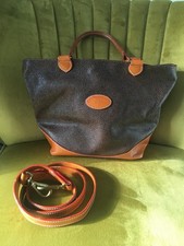 Vintage Mulberry Hellier Scotchgrain Tobacco Handheld/Crossbody Bag 