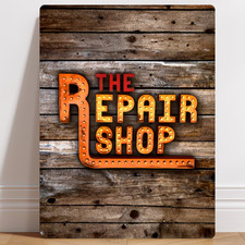 The Repair Shop Aluminium Metal Sign Wall Art Poster Gift