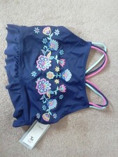 TU GIRLS TANKINI TOP NAVY