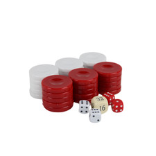 Acrylic Red Backgammon Pieces