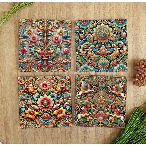 Set colourful victorian - 4,