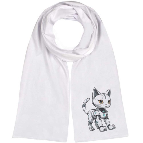 Robot cat lightweight scarf - 'robot,