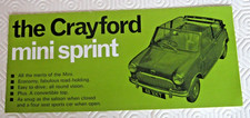 CRAYFORD MINI SPRINT BROCHURE AND PRICE LIST. COOPER & S