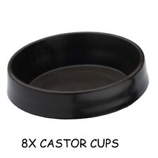 8 X BROWN CASTOR CUPS /FLOOR