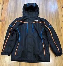 Nevica ski jacket Age 13 Black with bright blue and orange trim