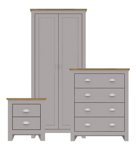 Lancaster grey bedroom set - lancaster,