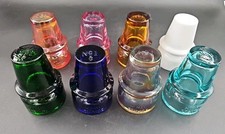 Rare Vintage Complete Set Of 8  Bell Telephone Pioneers Of America Insulators 