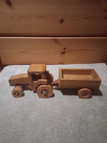 Wooden tractor and - tractor, trailer