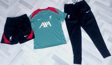 Men's   NIKE LIVERPOOL FC TRACKSUIT /BUNDLE / BLACK /MEDIUM T-SHIRT SHORTS YNWA