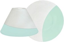 Yankee Candle Serene Sandblast Aqua Large Set Candle Shade and Tray, White/Gree