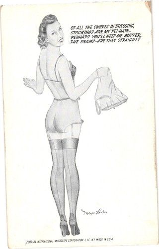 1946 pin postcard - pin-up,