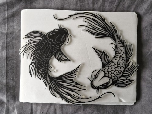 Acrylic koi carp wall - x,