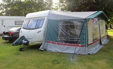 Ventura Neptune caravan awning for 900cm rail. Green/sand. Fibreglass poles