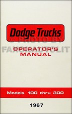 1967 dodge truck owner - owner, manual
