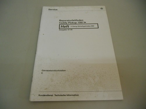Workshop manual caddy - workshop, vw