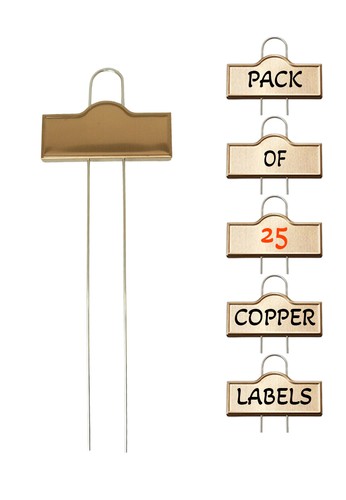 Copper plant label tags - copper,