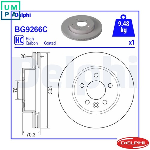 Brake disc bg9266c - 2x,