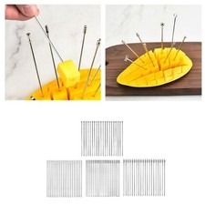20Pcs Cocktails Skewers Stainless Steel Fruit Picks Metal Martini Picks