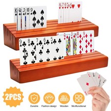 2Pcs Playing Card Holder Stand 4 Slot Tilt Design for Easy Game Access -All Ages