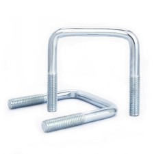 Galvanized Carbon Steel Square U-Bolts Fixing Clamp Bolt M6 M8 M10 M12 M14 M16 