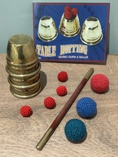 Table Hopping (MINI) Brass Cups & Balls/DVD/Wand/Final Loads Magic Makers Joblot
