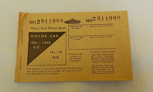 Motor fuel ration book - fuel,