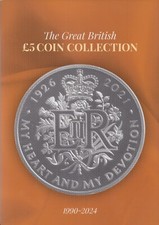 1990 2024 £5 British Coin Collectors Album Holds 40 Coins Henry VIII Gift