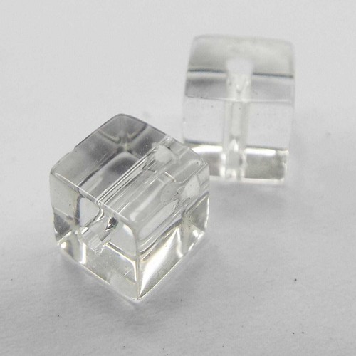 Glass cube beads - glass,