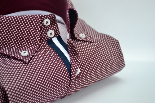 Men burgundy shirt - burgundy, with