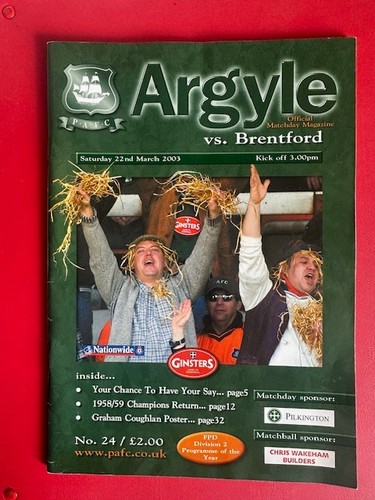 Plymouth argyle 2003 - plymouth,