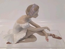 Lladro Rose Ballerina #5919 Retired Porcelain Figurine 8" Handmade Spain - EX