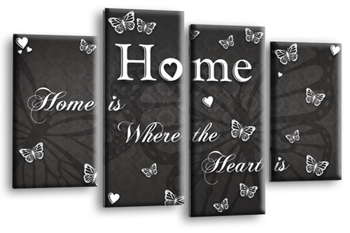 Home quote wall - art, grey