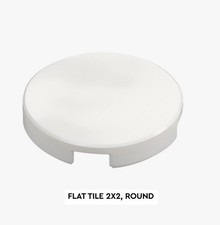 LEGO Flat Tile 2x2 Round White