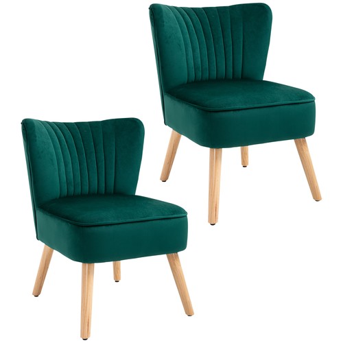 Homcom velvet accent chair - homcom,