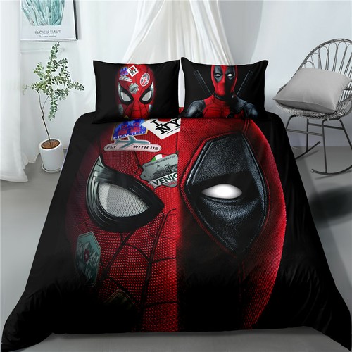 Deadpool spiderman duvet quilt - deadpool&spiderman,