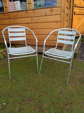 2 Aluminium Bistro Chairs