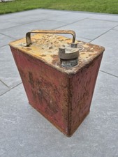 Vintage Shell 2 Gallon Petrol Can with Brass Cap