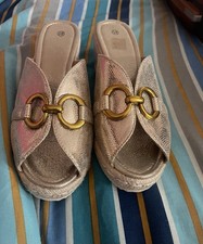 Gold  Mules - Size 7 - Little