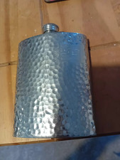 Vintage Hip Flask In Hammered