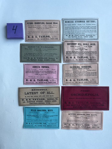 Vintage paper seed packets