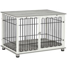 PawHut Dog Crate End Table w/ Cushion, Refurbished