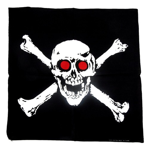 Skull and crosbones - skull, printed