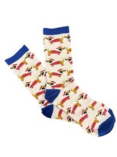 Christmas Dachshund Sausage dog ladies Socks Santa Hat UK Size 3-6 EU Size 36-39