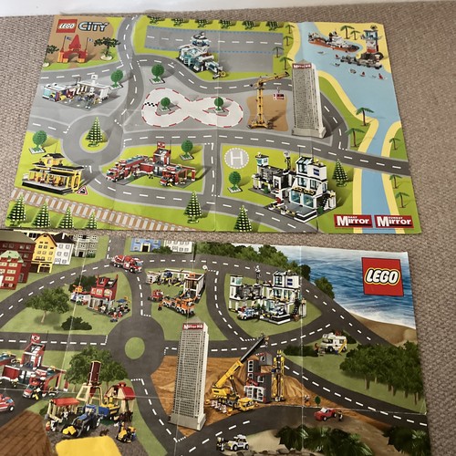 Lego city used play mat - x2,
