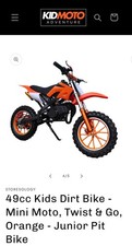 49cc Childs mini moto dirt bike, New In Box, Damaged Box - Orange