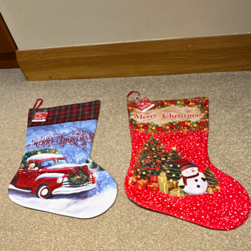 Fabric christmas stockings - 2x,