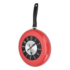 Frying Pan Wall Clock Aluminum