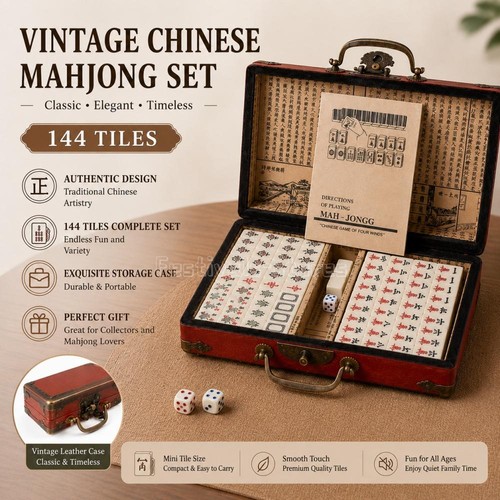 Vintage chinese mahjong set - chinese,
