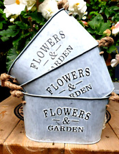 SET PAIR 2 VINTAGE TIN Metal